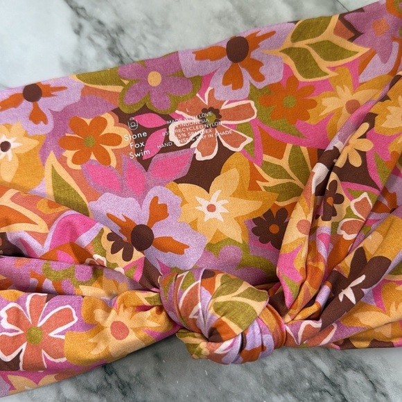 Stone Fox Swim Retro Pop Floral Bikini Set - Lele Top and Cheeky Bottoms L/XL - Picture 13 of 15